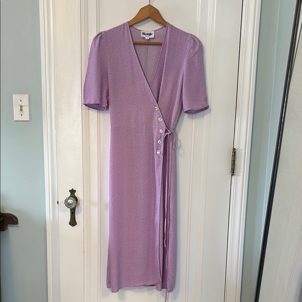 Rouje Lavender Gabin Wrap Dress